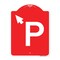 Signmission PWith Up Arrow Pointing Left, Red & White Aluminum Architectural Sign, 18" x 24", RW-1824-23510 A-DES-RW-1824-23510 - alternate 1